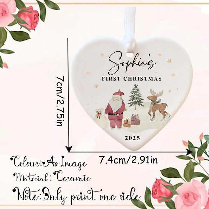 Personalized Baby Girl First Christmas Ornament