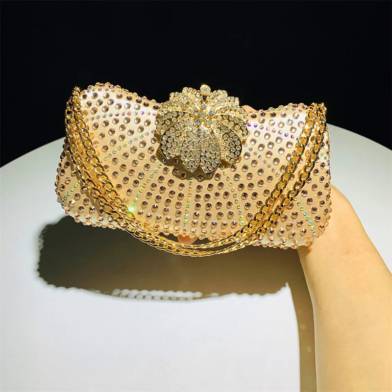 3D Flower Evening Dinner Clutch Bags
