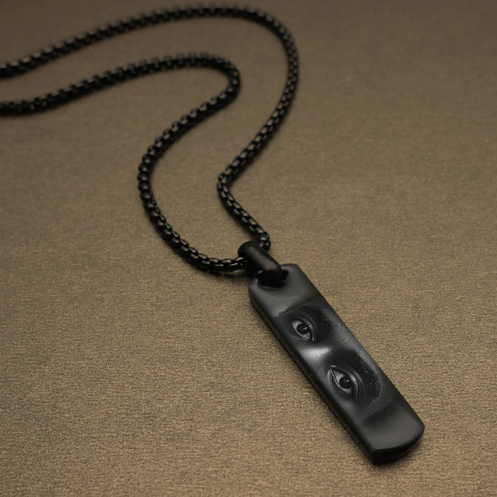 Personalized Eye Photo Necklace Engraved Pendant for Her.
