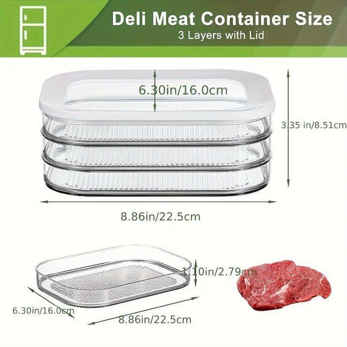 Stackable Refrigerator Storage Containers with Lids