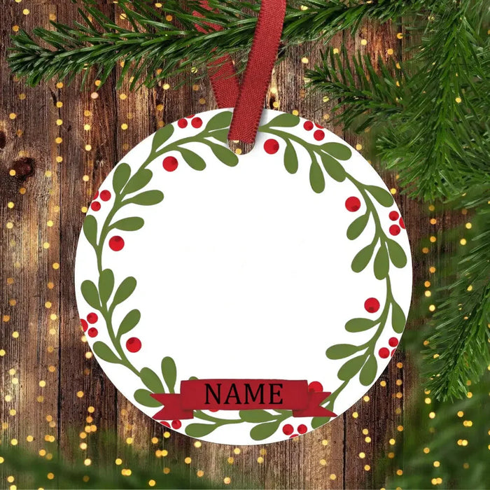 Personalized Baby Christmas Ceramic Ornament