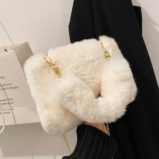 Shanti Roze Plush Handbag