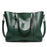 Oil wax Leather Handbag Luxury Hand Bag with Purse Pocket
