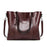 Oil wax Leather Handbag Luxury Hand Bag with Purse Pocket