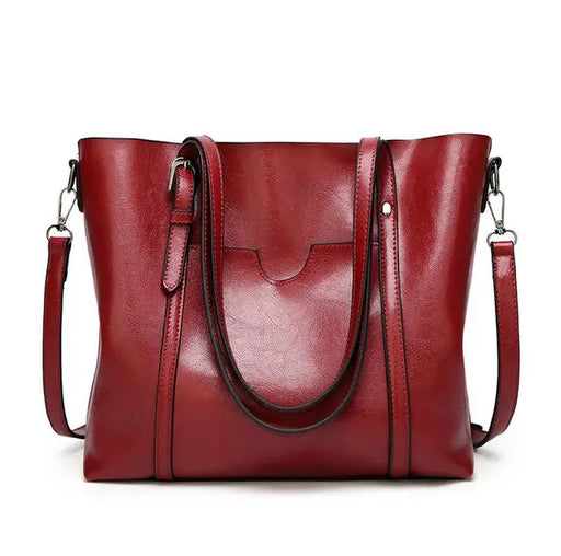 Oil wax Leather Handbag Luxury Hand Bag with Purse Pocket