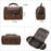 Vintage Genuine Cowhide Leather Multi-Purpose Travel