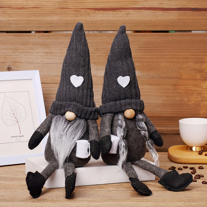 2pcs Fall & Christmas Gnome Home Decor.