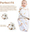 Soft & Breathable Baby Swaddle Blanket for 3-6 Months, Organic Cotton Baby Sleep Swaddle Sack, Infant Swaddle Bag for Baby 3-6 Months with Baby-Friendly Hook & Loop Fatsener