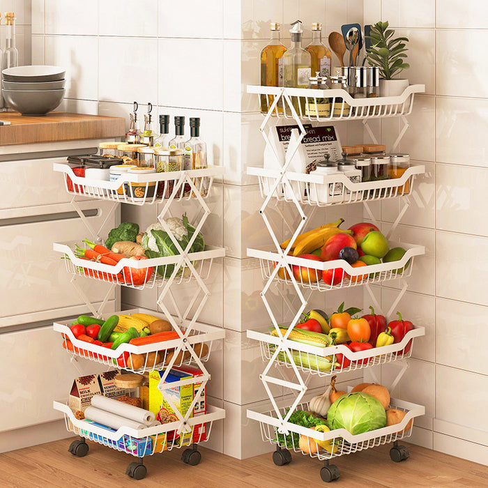 Foldable Multi-Layer Kitchen Storage Rack