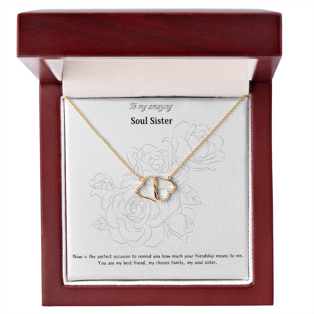Solid Gold Everlasting Love "Soul Sister" Necklace