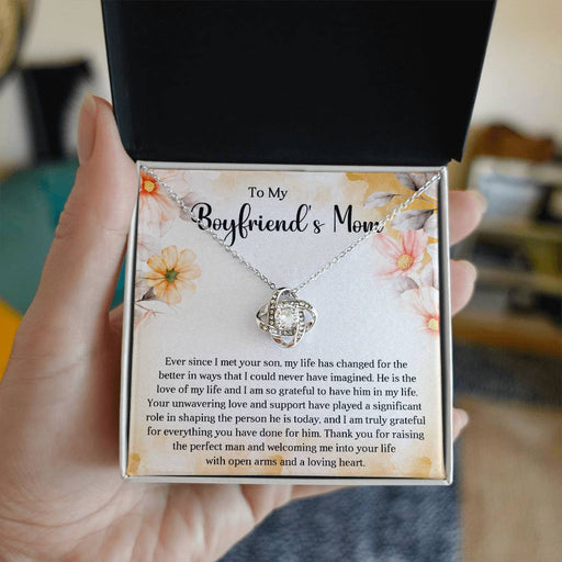 TO MY BOYFRIEND'S MOM - HAPPY MOTHER'S DAY - LOVE KNOT NECKLACE