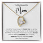 TO MY  BEAUTIFUL  MOM - HAPPY MOTHER'S DAY - FOREVER LOVE NECKLACE