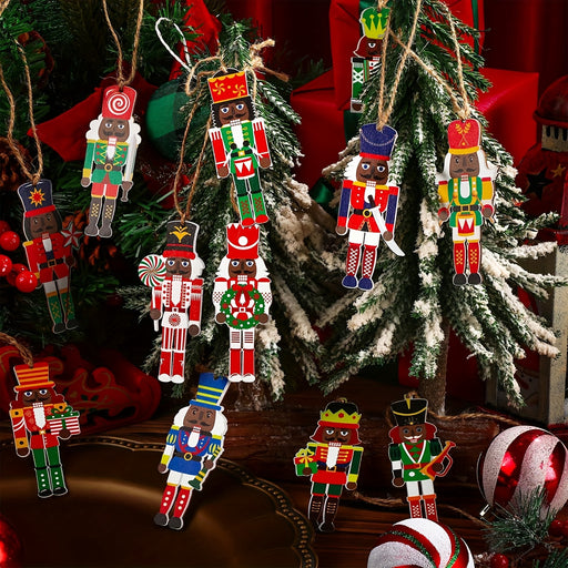36pcs Vintage African American Christmas Ornaments Set.