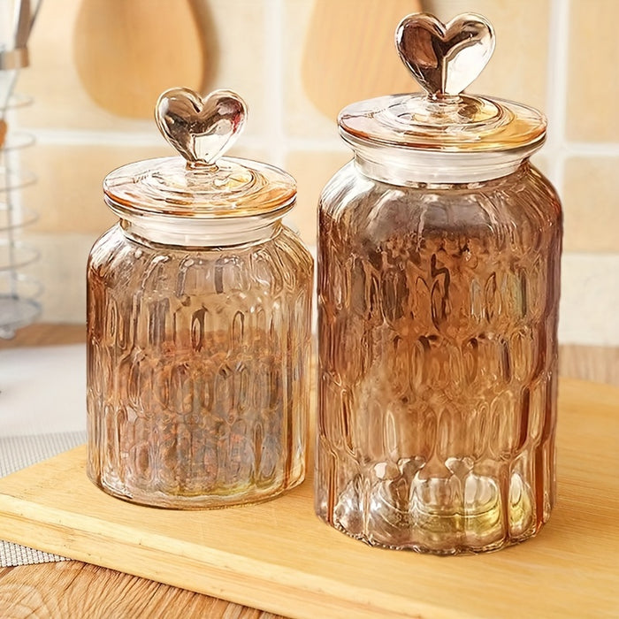 3-Piece Glass Storage Jars Set (650-1400ml)