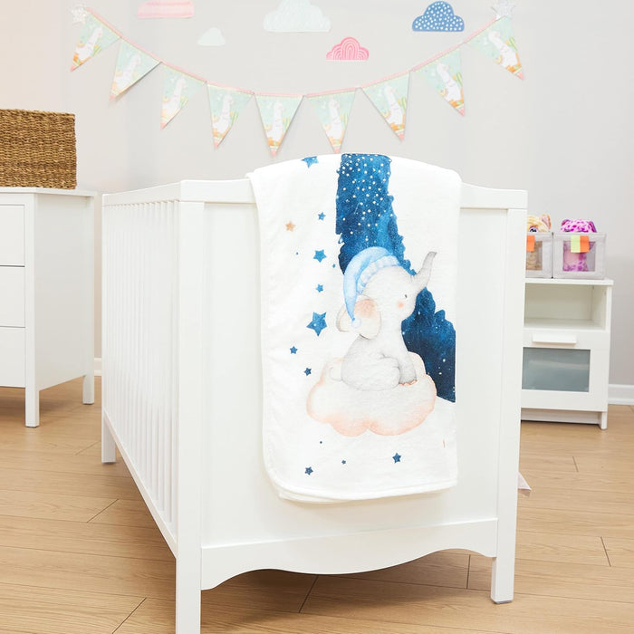 Luka & Lily Baby Milestone Blanket - Ultra Soft Fleece Monthly Milestone Blanket for Baby Girl and Boy - Perfect for Baby'S First Year Growth Chart - Monthly Baby Milestone - Elephant Moon - 60"X40"