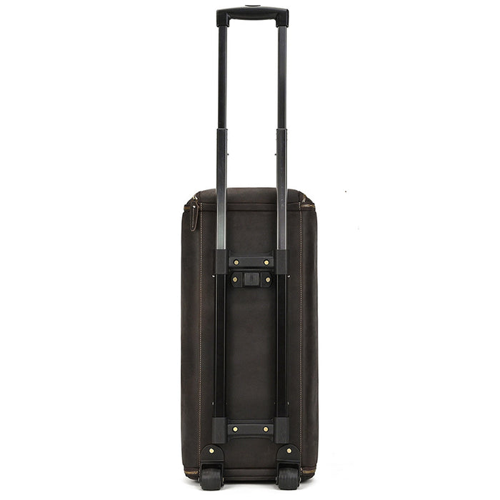 22-Inch Crazy Horse Leather Trolley Bag