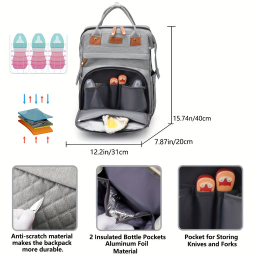 Lamroro Diaper Bag Backpack, Baby Diaper Bags, Multifunctional Travel Diaper Backpack for Baby Boy & Girls, with Portable Diaper Pad, Stroller Straps, Pacifier Case, Toy Rack, and Mosquito Net. Baby Registry Search, Newborn E