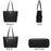 by  Women'S PU Leather Alligator Grain Fashion Handbag, Black