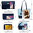 Women'S Pu Leather Alligator Grain Tote Handbag, Blue
