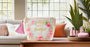 Makeup Pouch for Women Girls Canvas Travel Cosmetic Pouch Inspirational Floral Makeup Bags with Zipper and Tassels(White Flowers)