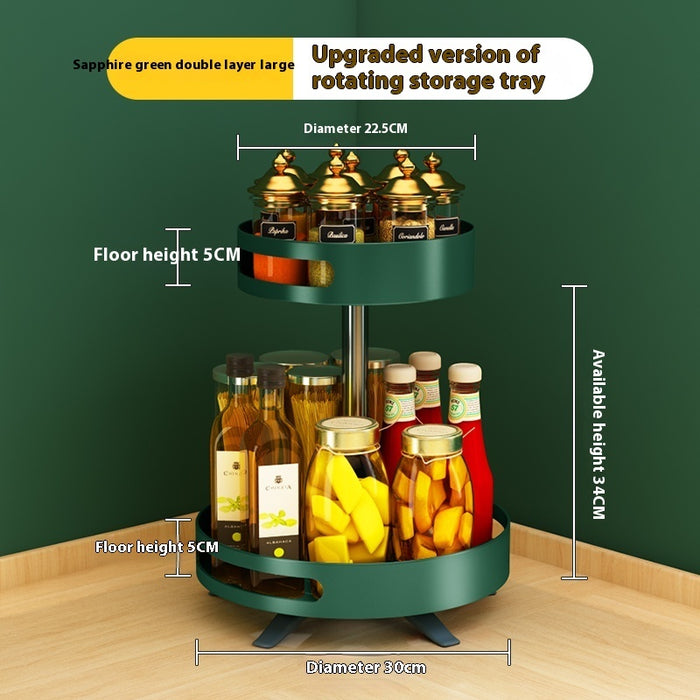 Rotating Double-Layer Seasoning Rack