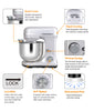4.7L Electric Stand Mixer – 300W Tilt-Head Kitchen Mixer with 8 Speeds & Stainless Steel Bowl