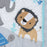 Jungle Fun 3-Piece Crib Bedding Set - Blue, Gray, White