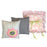 Poppy Cotton Black Pink White Polka Dot Floral Pillow Pack 15 In. X 15 In. 12 In. X 12 In. 10 In. X 10 In. (Set of 3)