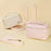 Large Makeup Organizer 2024 Pu Leather Waterproof Portable Large Cosmetic Bag Large Travel Toiletry Bag with Zipper Handle Skincare Bag for Women Girlfriend Birthday Gifts Valentines Day Gifts