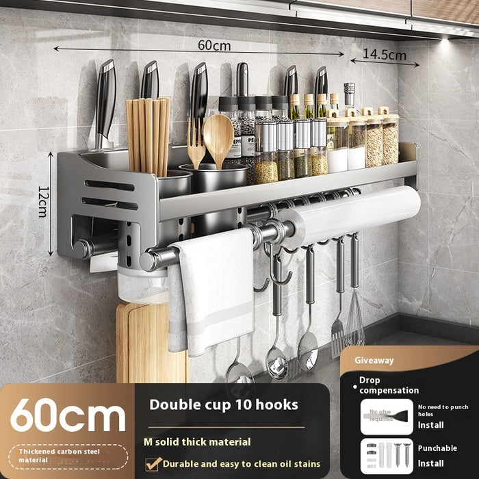 Kitchen Wall-Mount Storage Rack