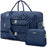 Large Women Travel Duffle Bag, Weekender Bags for Women with Shoe Navy