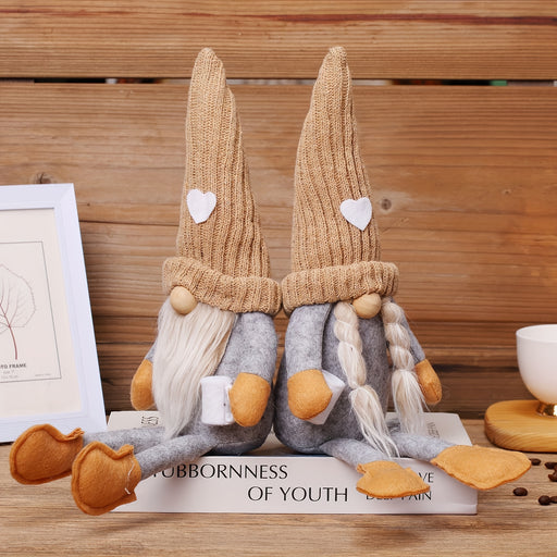 2pcs Fall & Christmas Gnome Home Decor.