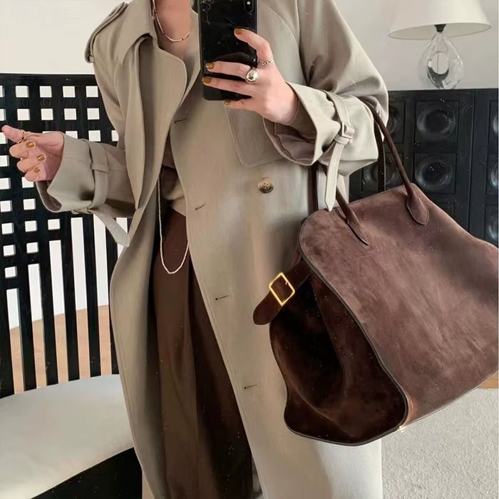 2024 High-End Niche Design Handbags Outdoor Travel Bags Autumn and Winter New High-Capacity Retro Commuter Handbags Ladies