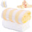 Muslin Baby Bath Towel Set, 2 Large Gauze Super Soft Baby Bath Towel and 3 Washcloths, 6 Layers Muslin Cotton Infant Blanket Suitable for Baby'S Delicate Skin (Amsicotion)