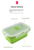 1-3L Silicone Food Container – Leak-Proof, Microwavable & Heatable, Freshness-Preserving Square Container