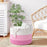 Xxxlarge Pink Woven Rope Basket | Wide 21" X 14" Blanket Storage Basket with Long Handles Decorative Clothes Hamper Basket | Extra Large Baskets for Blankets Stuffed Animal Storage Basket