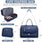 Large Women Travel Duffle Bag, Weekender Bags for Women with Shoe Navy