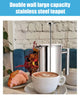Stainless Steel French Press Coffee & Tea Maker – Modern Luxury Design, 350–1500ml