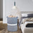 Large Blanket Basket, Nursery Hamper, Tall Laundry Basket 72L, Cotton Rope Woven Laundry Hamper for Storage Toys Clothes Towels, 16”X 22”, Blend Navy Blue & White