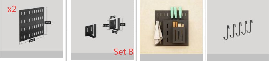 Stainless Steel Wall-Mounted Kitchen Storage Rack