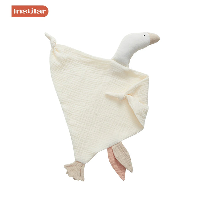 Gauze New Born Soothe Appease Towel Soft Organic Cotton Goose Toy Ins Baby Comforter Lovely Muslin Security Blanket