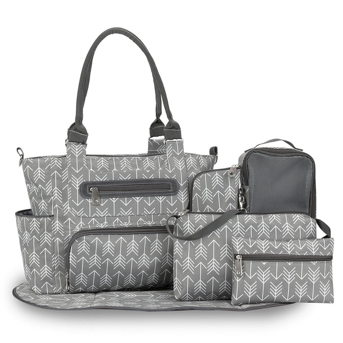 6-Piece Waterproof Mummy Diaper Bag
