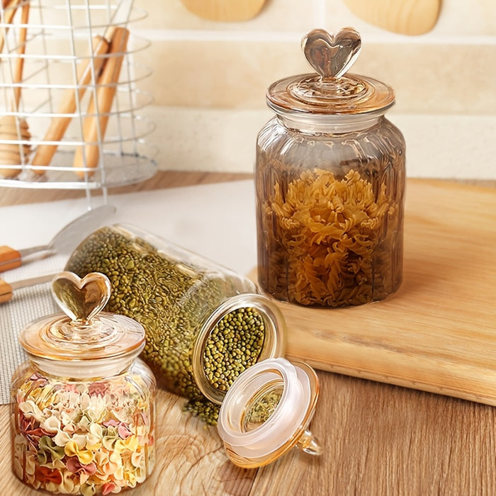 3-Piece Glass Food Storage Jars Set