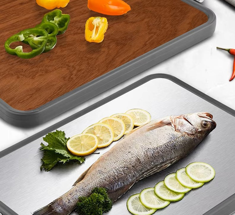 Eco-Friendly Wooden Chopping Board – Thick Rectangular Cutting Board for Kitchen Use