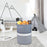 Large Blanket Basket, Nursery Hamper, Tall Laundry Basket 72L, Cotton Rope Woven Laundry Hamper for Storage Toys Clothes Towels, 16”X 22”, Blend Navy Blue & White