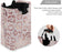 Large Laundry Basket Rose Gold Leopard Print Pink Cheetah Laundry Bag Hamper Collapsible Oxford Cloth Stylish Home Storage Bin with Handles, 22.7 Inch