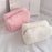 Fluffy Cosmetic Bag Plush Makeup Bag Cute Makeup Tool Storage Bag Makeup Pouch Portable Cosmetics Case for Girls Women(Pink )