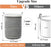 Waterproof Fabric Laundry Hamper Collapsible, 22 Inch Tall Grey Thickened Canvas Dirty Clothes Hampers for Bedroom, Kids Room Storage