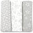 Muslin Swaddle Blankets, Swaddle Blanket for Baby Boys and Girls, 3-Pack Breathable Premium 100% Cotton Baby Receiving Blankets, Exta Large Size 47X47 Inches, Grey