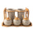 Ceramic Double-Layer Seasoning Jar Set with Bamboo Rack